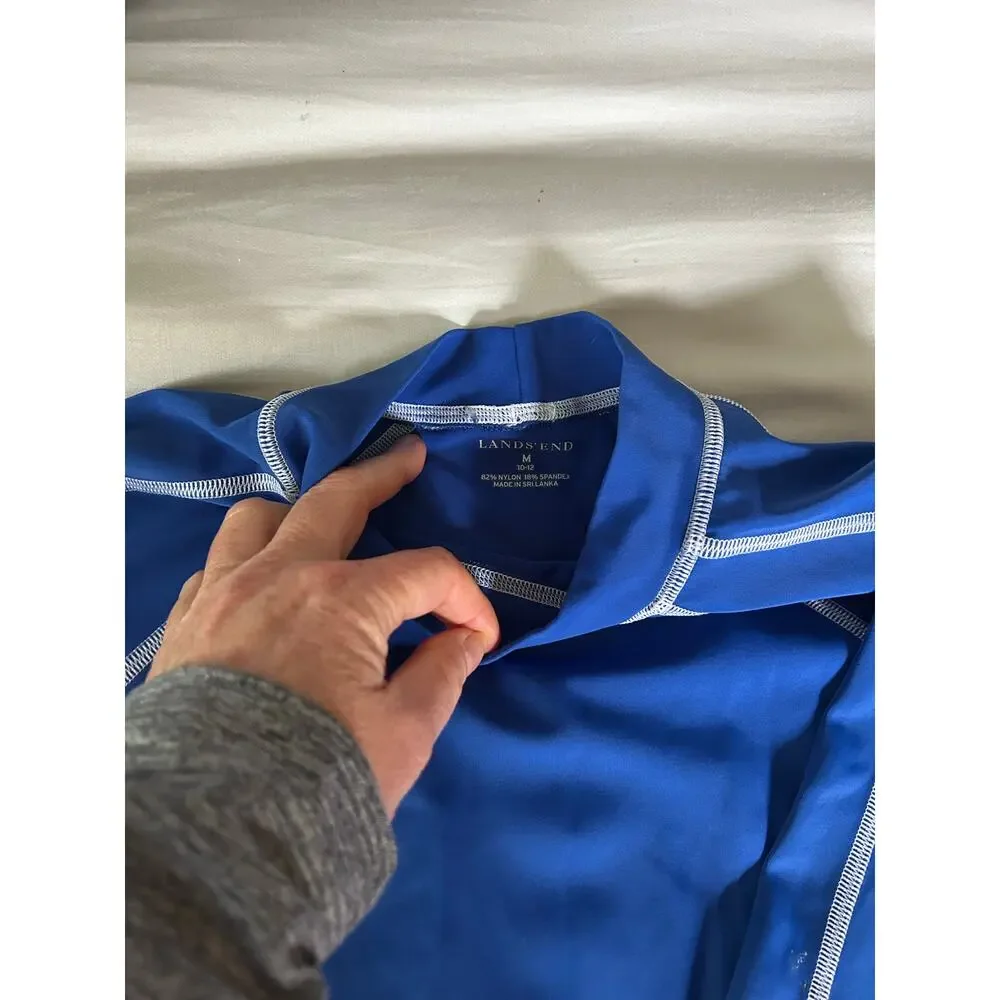 Lands End blue Rashguard size 10-12